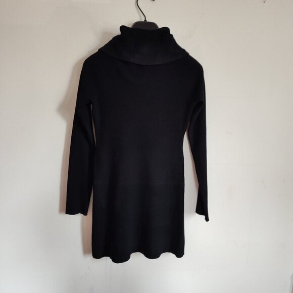 Ladies Petite SZ PS Inc Black Cowl-Neck Long-Sleeve Sweater - Picture 2 of 3